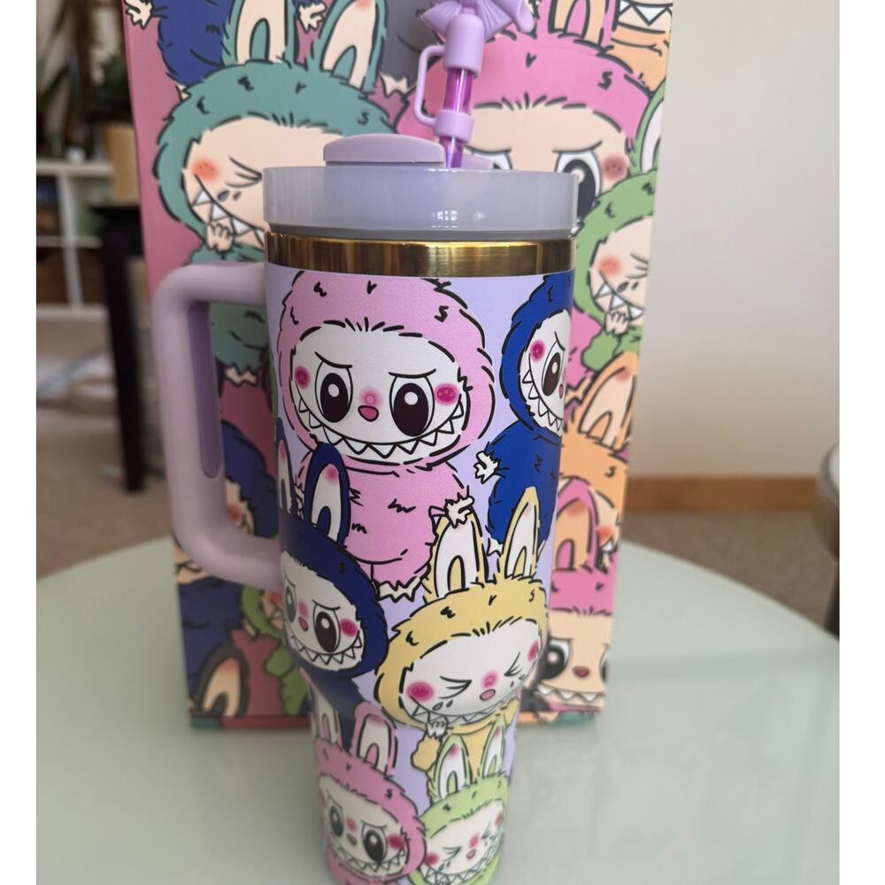 Stanley 40oz Quencher-Custom Labubu Wrap+Original Box